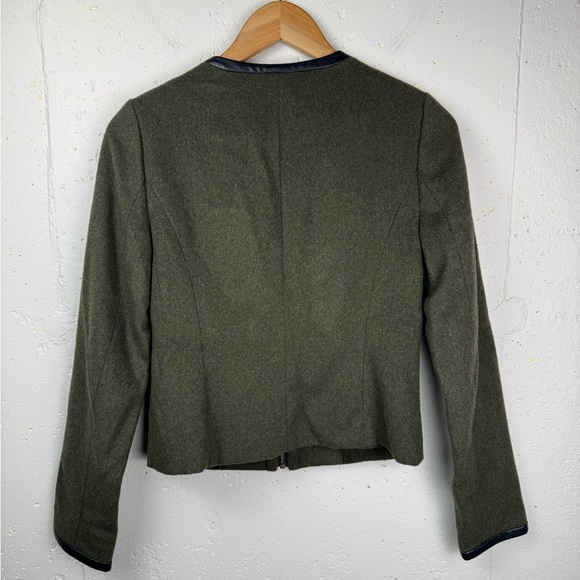 The Limited Women’s Wool Blend Military Utilitarian Army Green Blazer Jacket XS - Picture 5 of 15